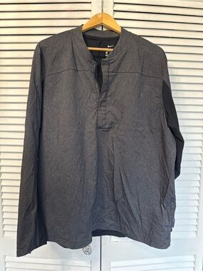 Nike Men's Charcoal Gray Lightweight Pullover Shirt Jacket